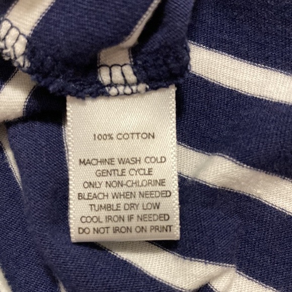 Ann Taylor LOFT Navy and White Striped Long Sleeve Top XL - Picture 8 of 15